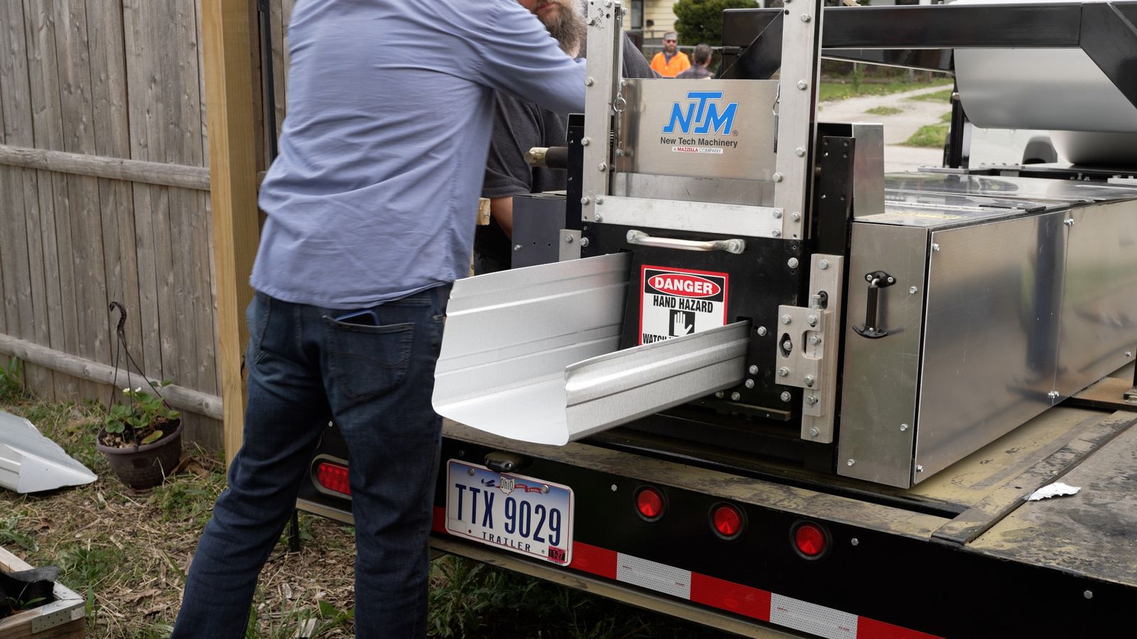 Roll-A-Rack channel being formed at the Cleveland sample installation